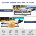 thumbnail image 4 of CoSoTower Chaise Longue d'Extérieur Pliante, Chaise Longue de Plage Inclinable Portable avec Ouverture pour le Visage, Coussin Détachable, Dossier Réglable à 4 Positions, pour Patio, Jardin, au Bord de la Piscine, Noir, 4 of 7