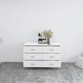 thumbnail image 3 of Resenkos Contemporary White Storage Cabinet, Slim Drawer Dresser, Functional Chest of Drawers, 3 of 10