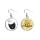 thumbnail image 1 of Gato negro cabeza Miau animal Pendiente del lóbulo de la joyería del pendiente de la hoja del otoño Unbranded M, 1 of 3