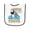 White and Navy, variant on Inktastic Watch out I've Got My First Tooth Baby Terry Cloth Bib