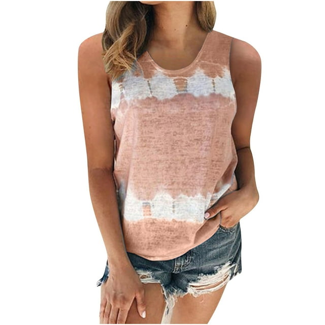 Timegard Hauts Grande Taille pour Femmes Débardeurs Tendance Col Rond Slim Confortable Vintage Été Sans Manches