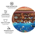thumbnail image 3 of Sigee Animals On Noah's Ark2 for Water-Resistant, Heat-Resistant, Non-Slip Leather Coasters Set, Ideal for Coffee Table, Office, Bar, Home Decor-Round Shape, 3 of 6