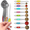 Colored, variant on Minteem 8-Piece Magnetic Stainless Steel Measuring Spoons Set Leveler Included, Black, Dual-Sided for Spice Jar & Liquid Measuring