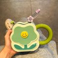 thumbnail image 3 of Taza de agua con forma creativa, exquisito regalo de cumpleaños para niños y niñas, Taza de cerámica, taza para parejas con pajita para el hogar, 3 of 5