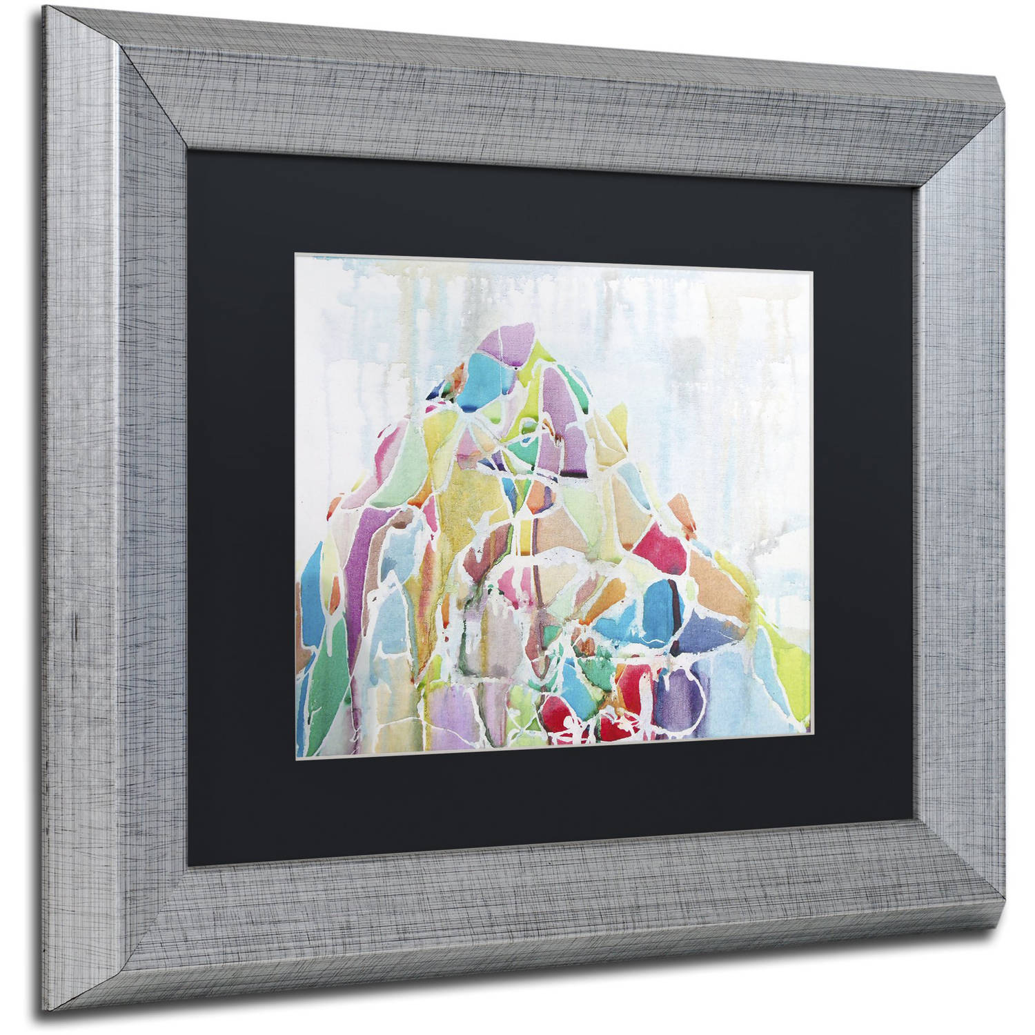 Trademark Fine Art "Mount Blackburn" Canvas Art by Lauren Moss Black Matte, Silver Frame