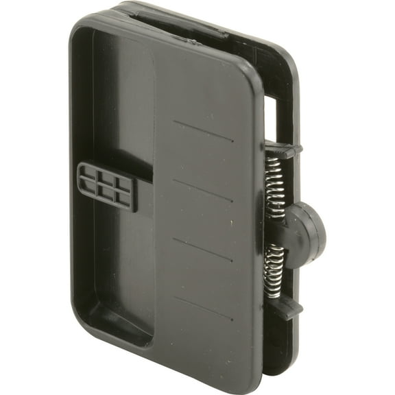 Slide-co Sliding screen door handle and internal latch, black plastic