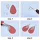 thumbnail image 4 of Kit de inicio para hacer 10 pares de dijes de árbol de la vida, de cuero, con forma de lágrima, redondos, con estampado en negro y rojo, para aretes de cuero, dijes de hojas y rosas., 4 of 7