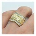 thumbnail image 4 of Diamond-Cut CZ Textured Last Supper Ring Unisex Adult 10K Yellow Gold, 7.72 Gr – Goldum NYC, 4 of 6