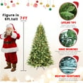 thumbnail image 6 of Resenkos 7ft Pre-Lit Artificial Christmas Tree with 450 Warm White LEDs & Hinged Design, Green, 6 of 10