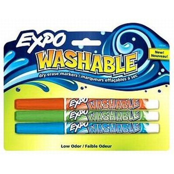 Expo Washable Assorted Marker, 3Count (6Pack)