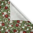 thumbnail image 5 of Ambesonne Christmas Grommet Curtain, Balls Holly Old, 50" x 84", Red Green Grey, 5 of 6