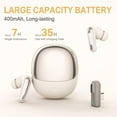 thumbnail image 4 of Yajisi Wireless Gaming Earbuds Low Latency 2.4GHz Bluetooth Dual Mode Earphones with ENC Mic USB-C Dongle for Phone Tablet Laptop Steam Deck PC VR PlayStation 5 4 Meta Quest 3, White, 4 of 9