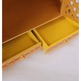 thumbnail image 2 of TAM Creatio Small Wooden Pooja Mandir Indian Hindu Decoration Puja Cabinet Temple Bhagwan Stand Mandapam Wall Hanging Decor for Home in USA (Yellow, Small-18X9X21), 2 of 3
