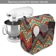 thumbnail image 2 of Tribal Stand Mixer Cover, Hand Paint Zigzag Pattern Effects Brushstrokes, Kitchen Appliance Organizer Bag Cover with Pockets, 5 Quarts, Sea Green Marigold, by Ambesonne, 2 of 4