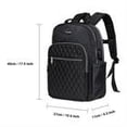 thumbnail image 2 of KAUKKO, mochilas para ordenador portátil para mujer, para portátil de 14 ", bolsa informal para ordenador, mochila con patrón elegante para el trabajo, viajes, negocios KAUKKO  KS27-NEGRO, 2 of 5