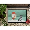 thumbnail image 3 of Carolines Treasures CK2075MAT Black Staffie Snowman Christmas Door Mat Indoor Rug or Outdoor Welcome Mat 18x27 Doormat, 3 of 4