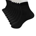 thumbnail image 6 of Pxiakgy socks for women 10 Pairs Bamboo Fiber Ultra-thin Elastic Silky Short Silk Stockings Men Socks Black + One size, 6 of 6