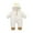 White, variant on Dealovy Newborn Boys Girls Clothes Toddler Baby Fleece Onesie Footed Snowsuits Infant Jumpsuit Winter Hooded Romper