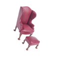 thumbnail image 1 of Fauteuil de Maison de Poupée Réaliste à l'Échelle 1:12, Canapé à l'Échelle, Mobilier de Poupée, Canapé Simple Rouge, 1 of 7