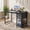 Black, variant on Kelno 40 Inch Computer Desk with 2 Fabric Drawers Home Office Work Table with Side Hook Adjustable Storage Shelf, Rustic Brown