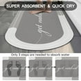 thumbnail image 5 of Funny Bath Mat 20"x32" Non Slip Quick Dry Super Water Absorbent Modern Oval Gray Bathroom Rug Rubber Backed Washable Thin Bathroom Rugs Fit Under Door, 5 of 6