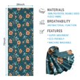 thumbnail image 2 of 70x26 Inch Yoga Towel, Sweat Absorbent Non-Slip Mat for Hot Yoga, Pilates & Fitness,Hummingbird Floral Poppy Teal Pattern, 2 of 5