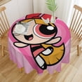 thumbnail image 3 of The Powerpuff Girls Round Tablecloth Print Decorative Table Cover Washable Table Cloths for Dining Party Picnic 70x70in, 3 of 8