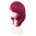 thumbnail image 3 of LinYooLi 16 Inch/40 cm Short Side Bangs Synthetic Fiber Cosplay Layered Wig (White/Azure Blue), 3 of 4