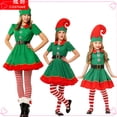 thumbnail image 3 of Disfraces de Navidad Disfraz de elfo navideño para niños, disfraz de cosplay para padres e hijos, disfraz de Navidad verde para hombres y mujeres adultos, 3 of 5