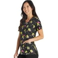 thumbnail image 7 of Tooniforms Scrubs Top For Women V-Neck Print TF614, 7 of 7