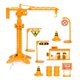 thumbnail image 4 of Kids Construction Vehicles Playset , Crane, Excavator, Dump Truck, Cement, Educational Engineering Toy Set Birthday 3+ Year Old Boy, 4 of 8