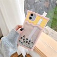 thumbnail image 4 of IBAOLEA Cute Case Compatible with iPhone Xs Max, Creative Fun 3D Cartoon Cookies Quicksand Bubble Tea Design Soft Silicone Bumper Shockproof Protective Case (Milk Tea, iPhone Xs Max), 4 of 6