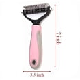 thumbnail image 7 of AMERTEER Pet Grooming Brush - Double Sided Shedding and Dematting Undercoat Rake Comb for Dogs and Cats,Extra Wide, 7 of 7