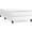 White, variant on Faux Leather Box Spring Bed Frame White Twin XL with Plywood Slats and Supportive Legs for Stability