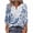 ZA-Blue, variant on Aboser Bohemian Shirts for Women 3/4 Length Sleeve Tops Vintage Embroidered Lace T Shirt Loose Fits V Neck Tunic Top Casual Plain Blouses