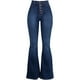 thumbnail image 1 of Pantalones vaqueros de mujer, de cintura alta, con pierna ancha, acampanados, elásticos, estilo boyfriend, informales, XXL, 1 of 5