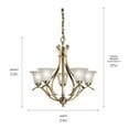 thumbnail image 3 of Traditional Five Light Chandelier-Antique Brass Finish Bailey Street Home 147-Bel-2611348, 3 of 6