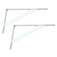 thumbnail image 1 of 2x 2x Soporte de estante de montaje en pared de servicio Soporte de soporte de estante de tablones de bricolaje - Blanco, 300x190x2mm Zulema  Soporte de estante de pared de metal, 1 of 8