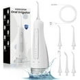 thumbnail image 1 of KIDSCOTER 300ML Water Flosser, 5 Modes 5 Tips,Detachable Tank, IPX7 Waterproof, White, 1 of 8