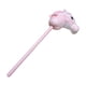 thumbnail image 4 of Caballo de palo de peluche hecho a mano para juegos de simulación creativos con palo para caballos de juguete. Rosa, 4 of 9