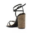 thumbnail image 3 of Schutz Narah Black Open Toe Cross Buckle Ankle Strap Block High Heeled Sandals (BLACK, 10.5), 3 of 5