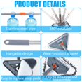 thumbnail image 4 of CUITING 82 Inch Wall Mop with Long Handle 360° Rotatable Wall Cleaner with 39.8-82 Inch Extension Pole Triangle Mop Kit, 4 of 7