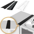 thumbnail image 2 of 2Pc Stove Gap Strips Silicone Gap Strips Kitchen Counter Anti-Oil T-Shaped Strips Gap Anti-Fouling Strips Black Protection Pad Kitchen Cleaning Supplies Black Eguiwyn Clearance!, 2 of 3