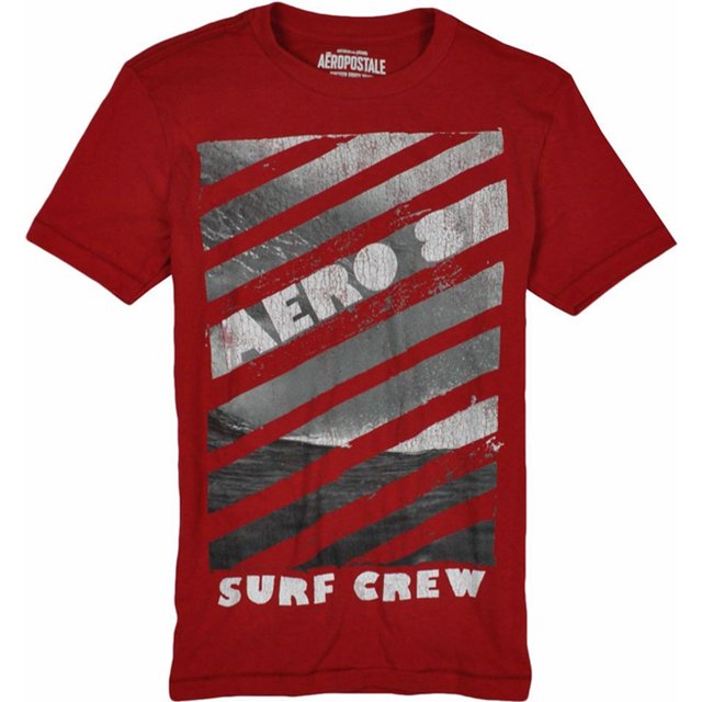 Aeropostale - Camiseta gráfica para hombre, color rojo, pequeña