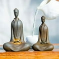thumbnail image 2 of Buda japonesa de hierro zazen, figura de monje de hierro fundido, estatua de Buda Zazen interior, rno de computra de meditación retro, Buda minimalista, estatua de Buda hecha a mano, estatua de, 2 of 3