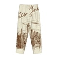 thumbnail image 3 of Lsque New York Print Women's Pajama Pants, Lounge Pant - Comfortable Home Wear,Elastic Waistband, Stylish Design-Large, 3 of 9