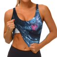 thumbnail image 3 of Balery Heart Axolotl Sujetadores deportivos con espalda cruzada para mujer, acolchados, sin costuras, de alto impacto, ideales para yoga, gimnasio, entrenamiento y fitness.-X-Large, 3 of 8