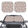 thumbnail image 2 of Windshield Sun Shade, Eiffel Towers White Foldable Car Sun Shade Windshield For Front, 2 Pieces, 2 of 4