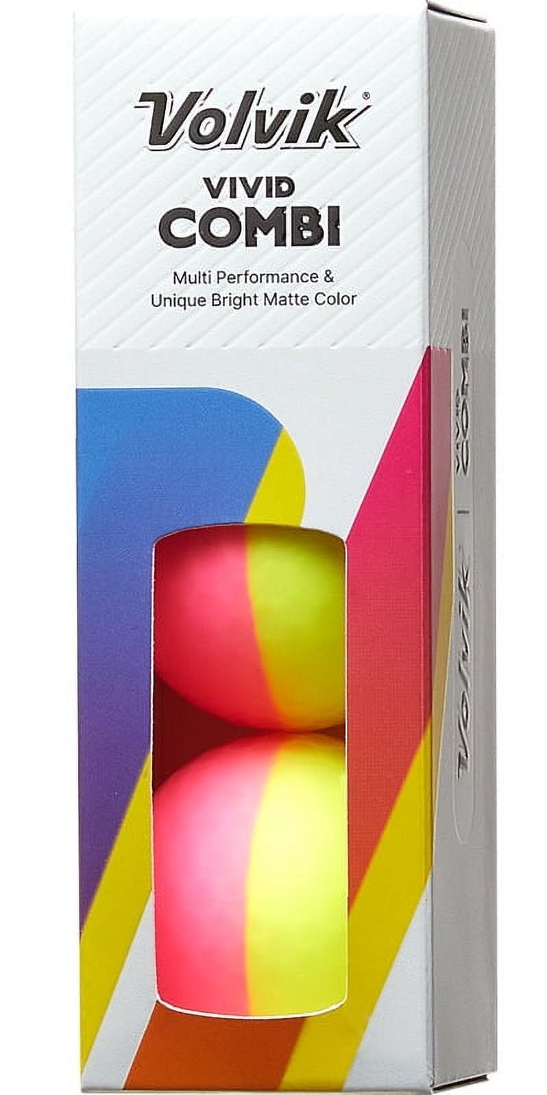 Volvik Vivid Combi Golf Balls (Assorted Dual, 12pk) 1 Dozen NEW