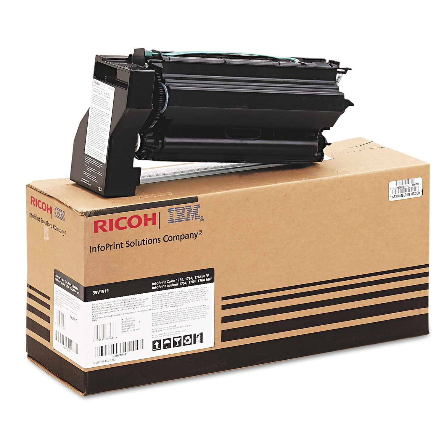 Black Ricoh 39V1919 High-Yield Toner 10000 Page-Yield